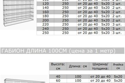Варианты забора из габиона